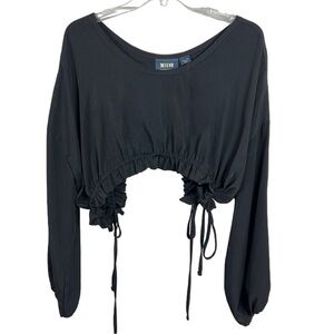 Anthropologie Maeve Black Cropped Top / Jacket / Shrug, One Size O/S